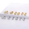 1 Piece Lip Rings Simple Style Classic Style Heart Shape Crown 316L Stainless Steel Waterproof Non Tarnish Surgical Steel Zircon Vacuum Plating K Gold Plated Lip Rings Ear Cartilage Rings & Studs