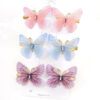 Wholesale 6-Pack Butterfly Hair Clips for Girls and Princesses, Cute Super Fairy Hair Accessories, Tulle Fairy-Like Ancient Style Han Dynasty Headwear