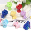 oly-bdbe3801bfc3a22e5f63c53bb38c72c6 Wholesale UV Colored Bow Hand Flower Vertical Hole Beaded Solid Color Rose Bouquet Acrylic Beads DIY Jewelry Aessories