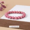 Wholesale Natural Crystal Tiger Eye Agate Single Circle Round Beads Bracelet Elegant Jewelry Simple Geometric Pattern Unisex Bracelet