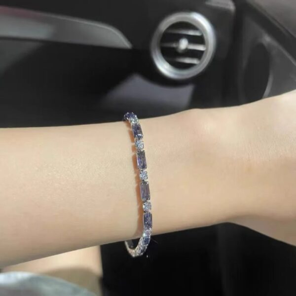 Wholesale Cross-border new purple copper alloy zircon bracelet white purple bracelet gyptian star high color value bracelet factory direct sales