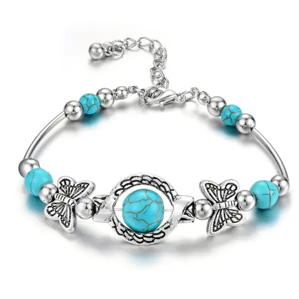 Wholesale 1 Piece Fashion Butterfly Alloy Patchwork Bracelets