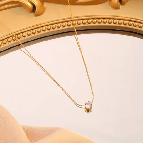 Wholesale 304 Stainless Steel Glass Geometric Solid Color Ion Plating (IP) Artificial Rhinestones 18K Gold Plated Elegant Waterproof Non Tarnish Inlay Multicolor-Golden Yellow Jewelry Set