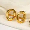 Wholesale 304 Stainless Steel 18K Gold Plated Casual Classic Style Plating Solid Color Rings