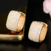 Wholesale 1 Pair Simple Style Shiny Geometric Inlay Copper Zircon Earrings