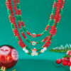 Wholesale Christmas polymer clay beaded necklace