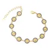 Wholesale Fashion Virgin Mary Copper Bracelets Splicing Gold Plated Zircon Copper Bracelets