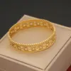 Wholesale PVD Coated 18K Gold Real Gold Plated Devil'S Eye Stainless Steel Vintage Style Luxurious Waterproof Non Tarnish 304 Stainless Steel Bangle