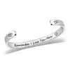 Wholesale Fashion C Shape Letter Stainless Steel Bangle