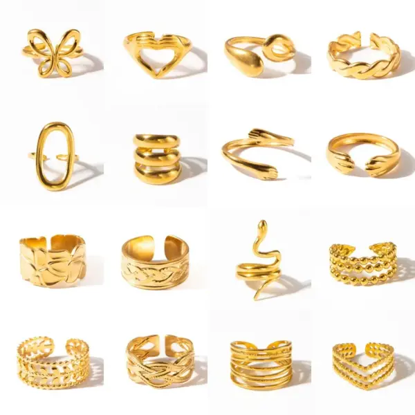 Non-Fading Titanium Steel Ring Temperamental Minority High-Grade Design Sense Ring Versatile Opening Ring Wholesale