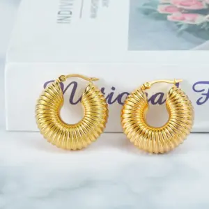 Wholesale 1 Pair Fashion U Shape Stainless Steel Plating Earrings