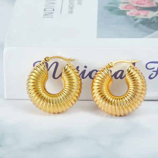 Wholesale 1 Pair Fashion U Shape Stainless Steel Plating Earrings