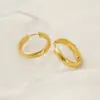 Wholesale 1 Pair Vacation Classic Style Round 304 Stainless Steel 18K Gold Plated Earrings