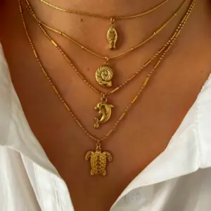 Main Picture Dolphin Turtle Small Fish Conch Four-Piece Set / Average Size / N0165