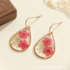 oly-bdf8431d146679decba2161c6932f062 Wholesale New Transparent Camellia Dried Flower Creative Water Drop Flower Earrings Design Earrings