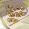 Ion Plating (IP) 18K Gold Plated Rhombus 304 Stainless Steel Beach Simple Style Waterproof Non Tarnish Ear Studs