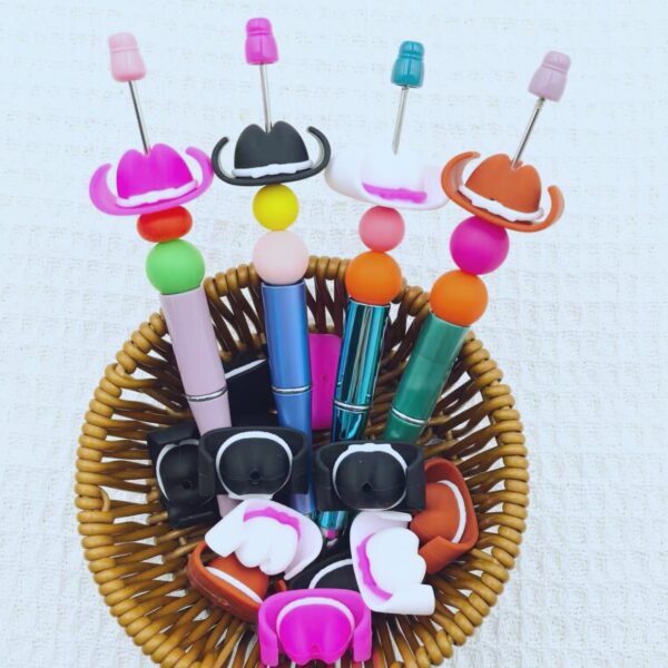 oly-bdfb7382eac64eb010004907c38c3a16 Wholesale Cross border hot sale New: New cowboy hat series silicone cartoon beads beaded factory