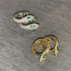 Wholesale Fashion Snake Copper Plating Zircon Earrings 1 Pair