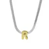 Wholesale Elegant Simple Luxury Stainless Steel 18K Gold Plated 26 Letter Pendant Necklace Women Casual Weekend Date Selfie Festival