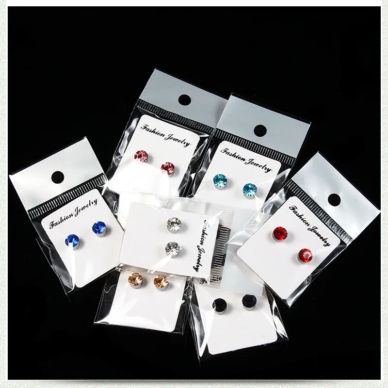 Wholesale 1 Pair Simple Style Geometric Inlay Stainless Steel Rhinestones Ear Studs