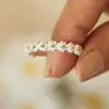 Wholesale Korean Style Jewelry Sweet Daisy Flower Two-color Copper Ring Wholesale