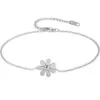 Wholesale Simple Style Flower Stainless Steel Women's Anklet