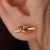 Wholesale 304 Stainless Steel Geometric PVD Coated 18K Real Gold Plated 18K Gold Simple Style Waterproof Non Tarnish Plating Gold Ear Studs