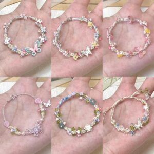 Wholesale Hand Rope Flowers Are Exquisite, Sweet and Good-Looking, New Summer Braided Small Fresh Hand Ornaments, Braided Hand Rope