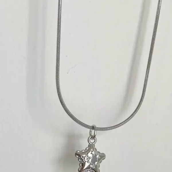 Wholesale Novelty Star Titanium Steel Pendant Necklace In Bulk