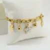 Wholesale Fashion Star 304 Stainless Steel 18K Gold Plated Rhinestones Stainless Steel Bracelets In Bulk