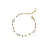Wen Jian New Pearl Love Bracelet Stainless Steel 18k Heart-shaped Beads Do Not Fade Light Luxury Net Red Live Wholesale
