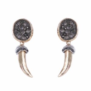 Wholesale ZA Cross-border Personality Trend Retro Light Animal Corner Distressed Earrings High-end Light Luxury All-match Daily Casual