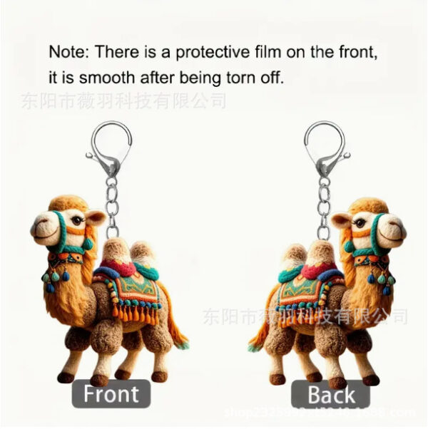 Wholesale Acrylic Creative Camel Hanging Decoration Keychains