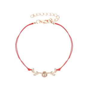 01 Rose Gold Red Rope 7500
