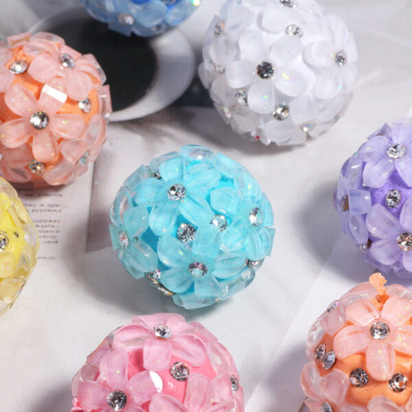 Wholesale DIY Daisy Flower Ball Polymer Clay Straight Hole Beads