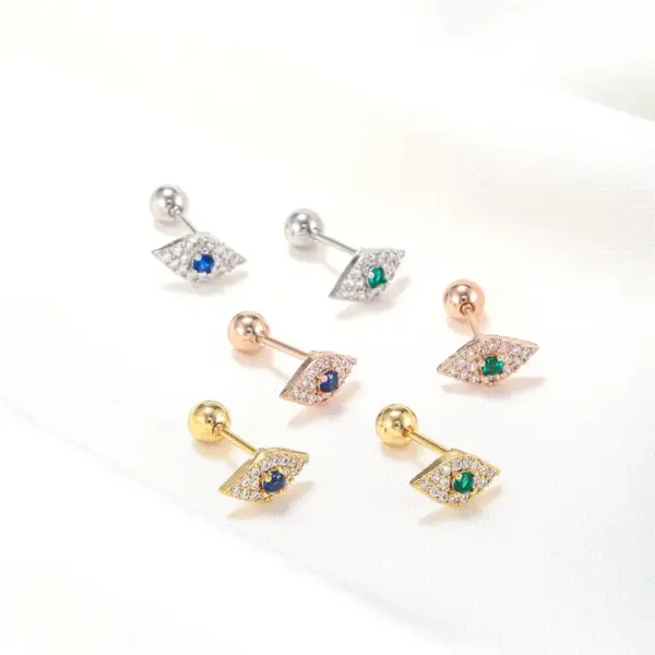 Ear Cartilage Rings & Studs Fashion Geometric Brass Gem