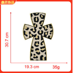 Heated melt glue*khaki*cross*leopard print*30.7*19.3
