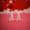 oly-be4de06ba2c981128401aa3ee9397973 Wholesale silver Rotating Christmas Tree Earrings