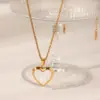 Wholesale 304 Stainless Steel Heart Shape PVD Coated 18K Real Gold Plated IG Style Princess Romantic Waterproof Non Tarnish Belcher Chain White Gold Locket Necklace