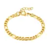 Wholesale Retro Solid Color Titanium Steel Gold Plated Bracelets In Bulk