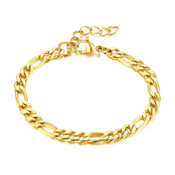 Wholesale Retro Solid Color Titanium Steel Gold Plated Bracelets In Bulk