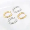 Single Fashion U Shape Stainless Steel Plating Earrings