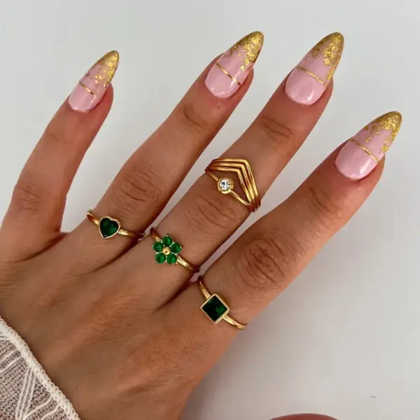 Wholesale Jewelry Retro French Style Simple Style Geometric 304 Stainless Steel Open Rings