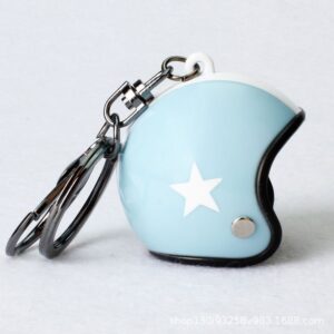 Light blue hat white star / With black lobster clasp