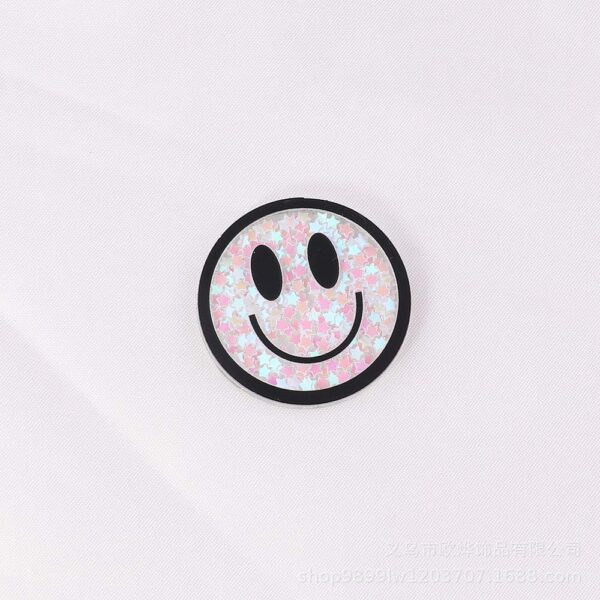 Wholesale Cartoon smiley face solid color star loose wder acrylic