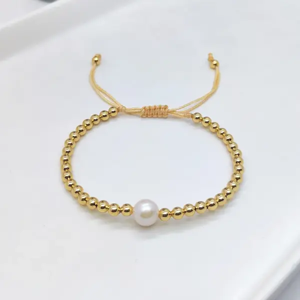 Wholesale Retro Cross Star Heart Shape Pearl Copper Bracelets In Bulk