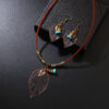 oly-be777fb54841a9b1d0590b5181289506 Wholesale Vintage Bohemian Leaf Earring and Necklace Set