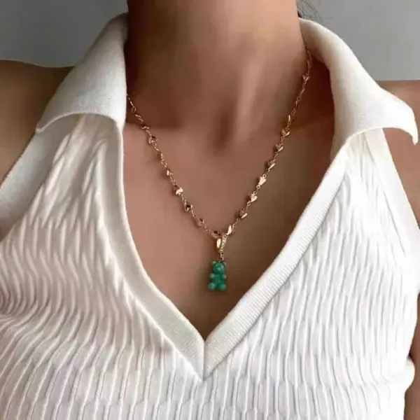 Wholesale Simple Style Solid Color Twist Freshwater Pearl Titanium Steel Necklace 1 Piece