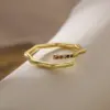 Wholesale Simple Style Commute Devil's Eye Copper Plating Inlay Zircon 18k Gold Plated Open Rings