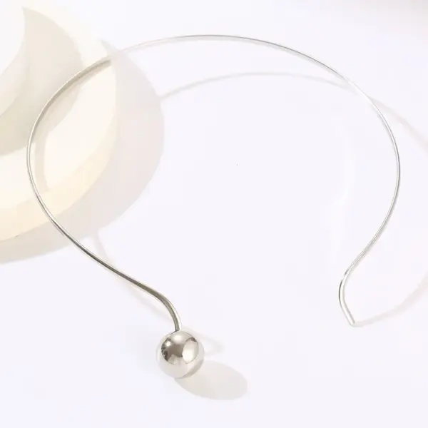 Wholesale 304 Stainless Steel Solid Color PVD Coated 18K Real Gold Plated Commute Waterproof Non Tarnish Plating Choker
